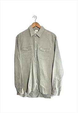 Timberland Corduroy Button Beige Shirt Size Large