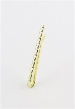 Textured Tie Bar - Gold