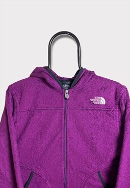 Womens North Face Full Zip Purple Fluffy Fleece 