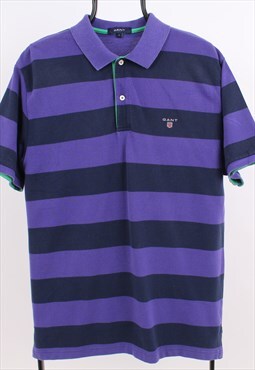 Mens Vintage Gant Purple Polo Shirt 