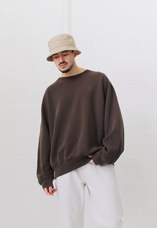 VINTAGE POLO RALPH LAUREN SWEATSHIRT IN BROWN