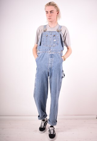 LEE MENS VINTAGE DENIM DUNGAREE MEDIUM BLUE 90S