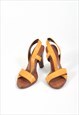 Vintage 00s real leather heeled sandals 