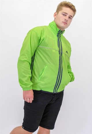 VINTAGE ADIDAS WINDBREAKER JACKET IN GREEN