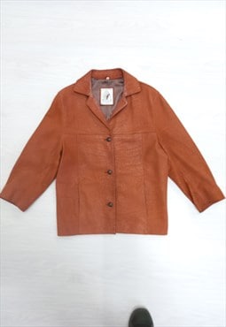 Vintage Camanchi Leather Jacket Tan Brown