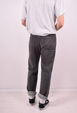 LEVI'S 501 MENS VINTAGE JEANS W34 L34 GREY 90'S