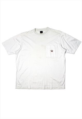 WHITE PAUL & SHARK POCKET T SHIRT