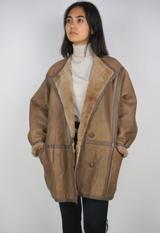 VINTAGE 90'S SHEARLING COAT