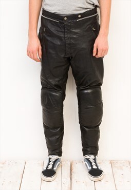 Leather Trousers Men W36 L30 Pants Biker UK 44 Motorcycle