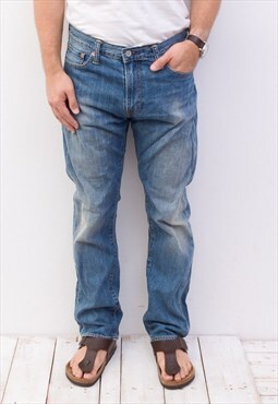 Denim jeans Men's W32 L32 Standard 504 Straight Fit Regular