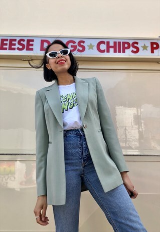 VINTAGE SAGE GREEN BLAZER