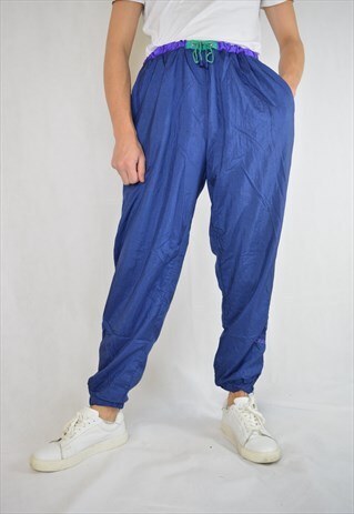 VINTAGE BLUE RAVE SPORTS JOGGERS