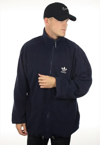 VINTAGE 80S ADIDAS ZIP UP FLEECE TOP