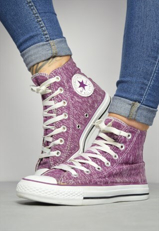 VINTAGE 90S CONVERSE PURPLE HI-TOPS SNEAKERS PREPPY RETRO