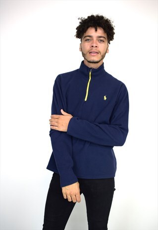 VINTAGE 90'S POLO RALPH LAUREN 1/4 ZIP FLEECE PULLOVER