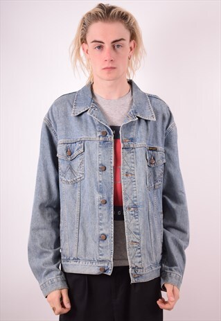 WRANGLER MENS VINTAGE DENIM JACKET XL BLUE 90S