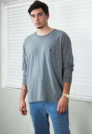 VINTAGE POLO RALPH LAUREN T-SHIRT LOGO 90S XL 9.6