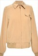 Vintage Zip Front Light Brown Jacket - M