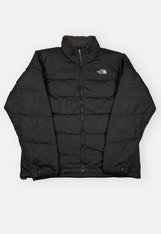 THE NORTH FACE EMBROIDERED 550 DOWN FILL BLACK PUFFER SIZE M