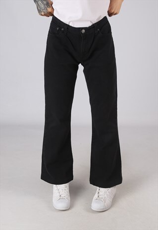 VINTAGE LEVIS 529 BOOTCUT FLARE JEANS UK 14 BLACK (DL1M)