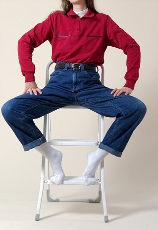 90S VINTAGE TOMMY HILFIGER HALF-ZIP JUMPER