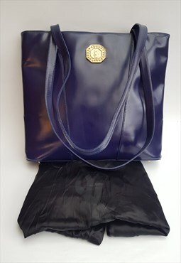 YSL Yves Saint Laurent Vintage Dark Violet Purple Blue Bag