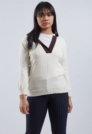 VINTAGE RALPH LAUREN V-NECK JUMPER