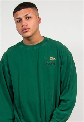 VINTAGE LACOSTE SWEATSHIRT GREEN SWEATER