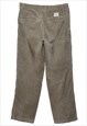VINTAGE COLUMBIA OLIVE GREEN CORDUROY TROUSERS - W34 L31