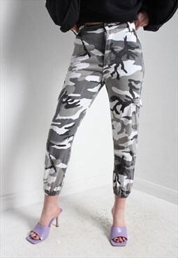 Vintage Camouflage Trousers Grey W28