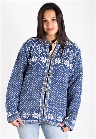 VINTAGE 80S NORWEGIAN KNITTED JUMPER /S0078