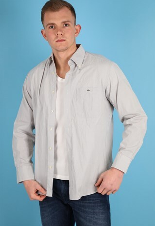 VINTAGE LACOSTE CHECK SHIRT NS143