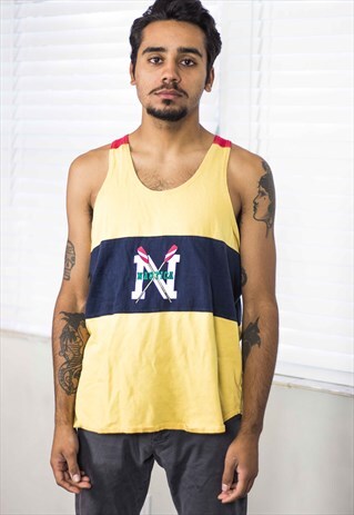 VINTAGE NAUTICA T-SHIRT LOGO 90S M 6.3