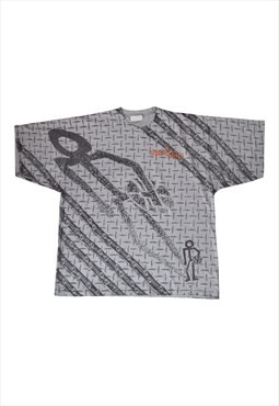 Vintage 90's Adidas Streetball T-Shirt Size L-XL Grey