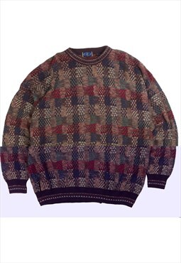 Vintage  CT Jumper / Sweater Knitted Crewneck Burgundy Red