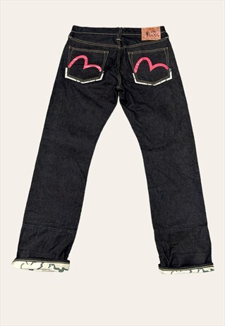 EVISU VINTAGE GULL JAPANESE DENIM JEANS W32