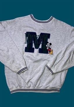 vintage embroidered mickey mouse disney jumper sweatshirt