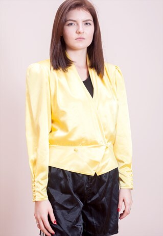 FEMININE BUTTERMILK YELLOW BLAZER/BLOUSE BY FRANK USHER