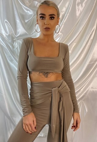 BACK TO BAE-SICS CROP TOP: FAWN