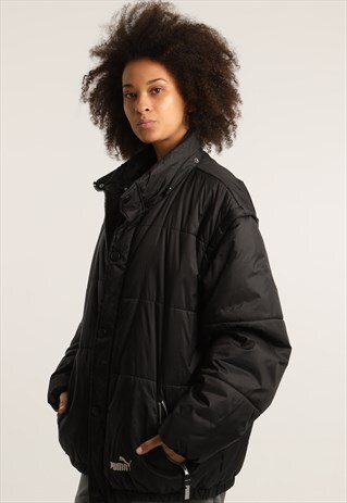 VINTAGE PUMA EMBROIDERED PUFFER JACKET