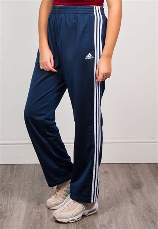 ADIDAS 90'S NAVY BLUE TRACKSUIT BOTTOMS TROUSERS