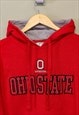 VINTAGE CHAMPION OHIO STATE HOODIE RED MEDIUM