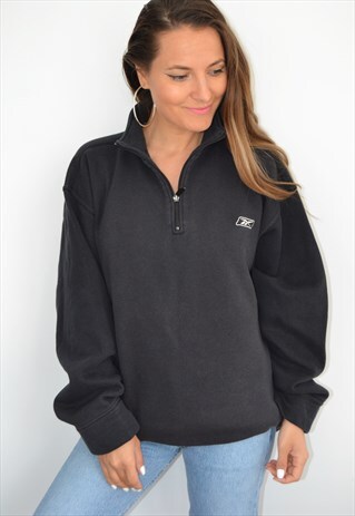 90'S REEBOK VINTAGE 1/4 ZIP SWEATSHIRT/JUMPER