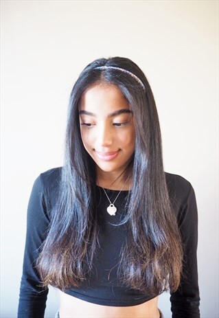 PURPLE RAINBOW GLITTER HEADBAND