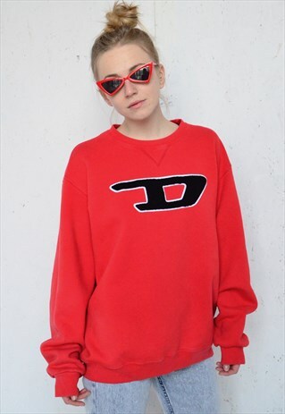 DIESEL VINTAGE 90S RED SWEATSHIRT