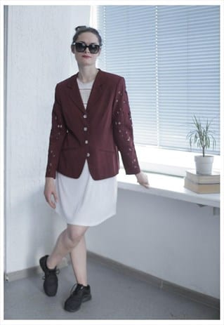 VINTAGE 80'S BROWN LONG SLEEVED JACKET