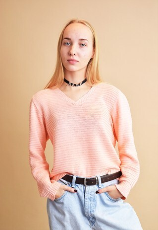 90'S RETRO MINIMALIST PASTEL OVERSIZED KNITTED JUMPER TOP