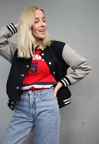 VINTAGE 90'S UNI WOOL REVERSIBLE BOMBER JACKET