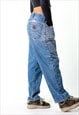 BLUE DENIM 90S CARHARTT  CARGO SKATER TROUSERS PANTS