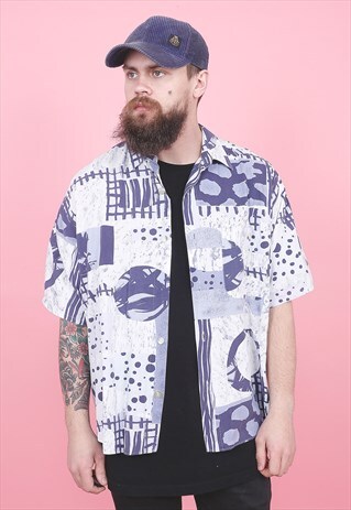 VINTAGE CRAZY PRINT SHIRT /R12481